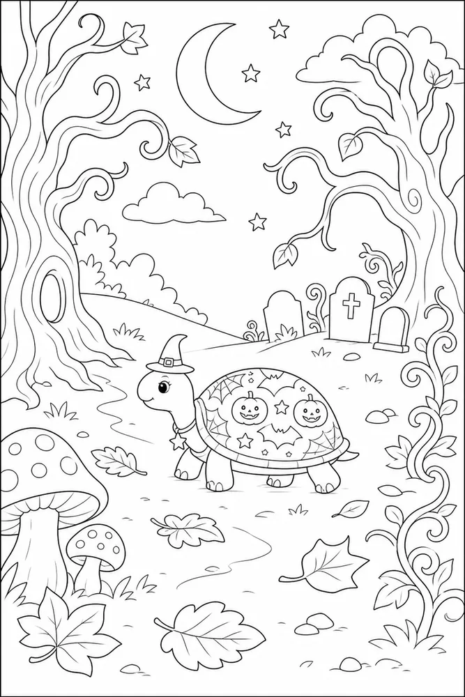 Halloween Turtle Halloween Turtle Shell Pattern coloring page