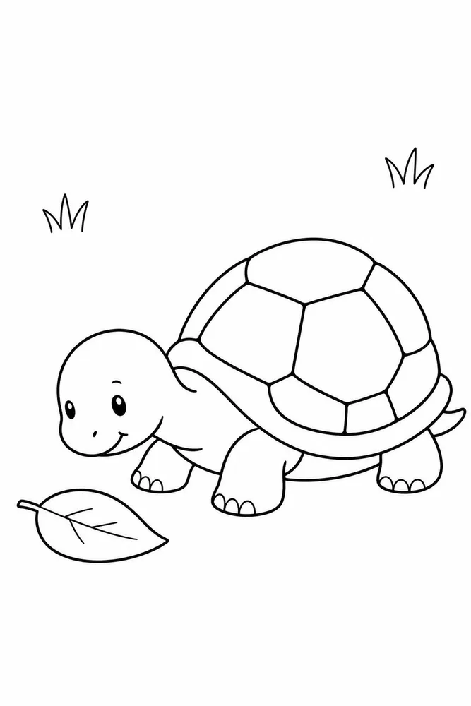 Tortoise Tortoise Simple Portrait coloring page