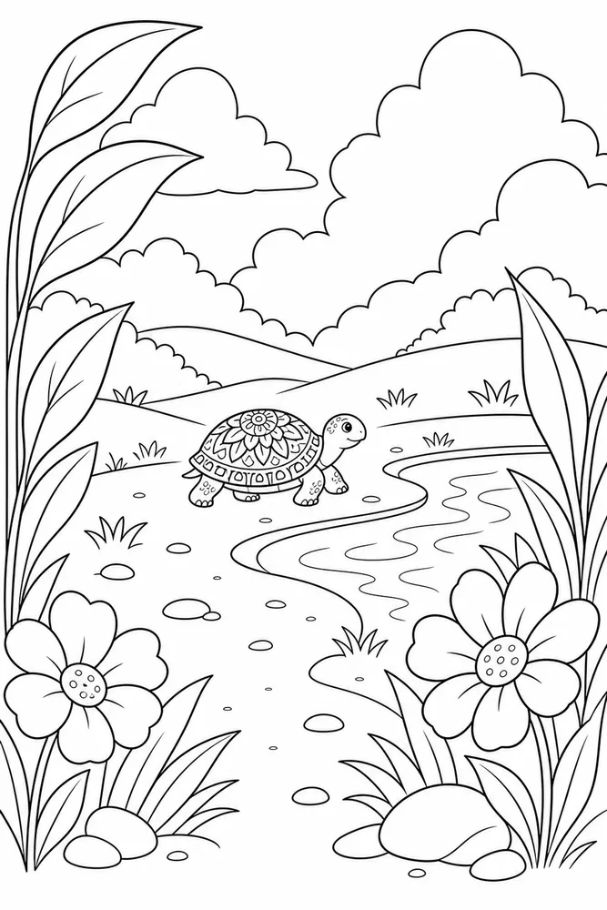 Turtle Mandala Turtle Mandala Shell Pattern coloring page